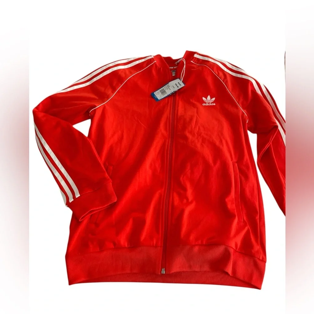 adidas Originals Kids Bright Orange Three-Stripe Track Jacket & Pants